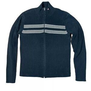 Vintage Polo Jeans Co. Ralph Lauren Ribbed Full Zip Sweater 90s Y2K Size Large